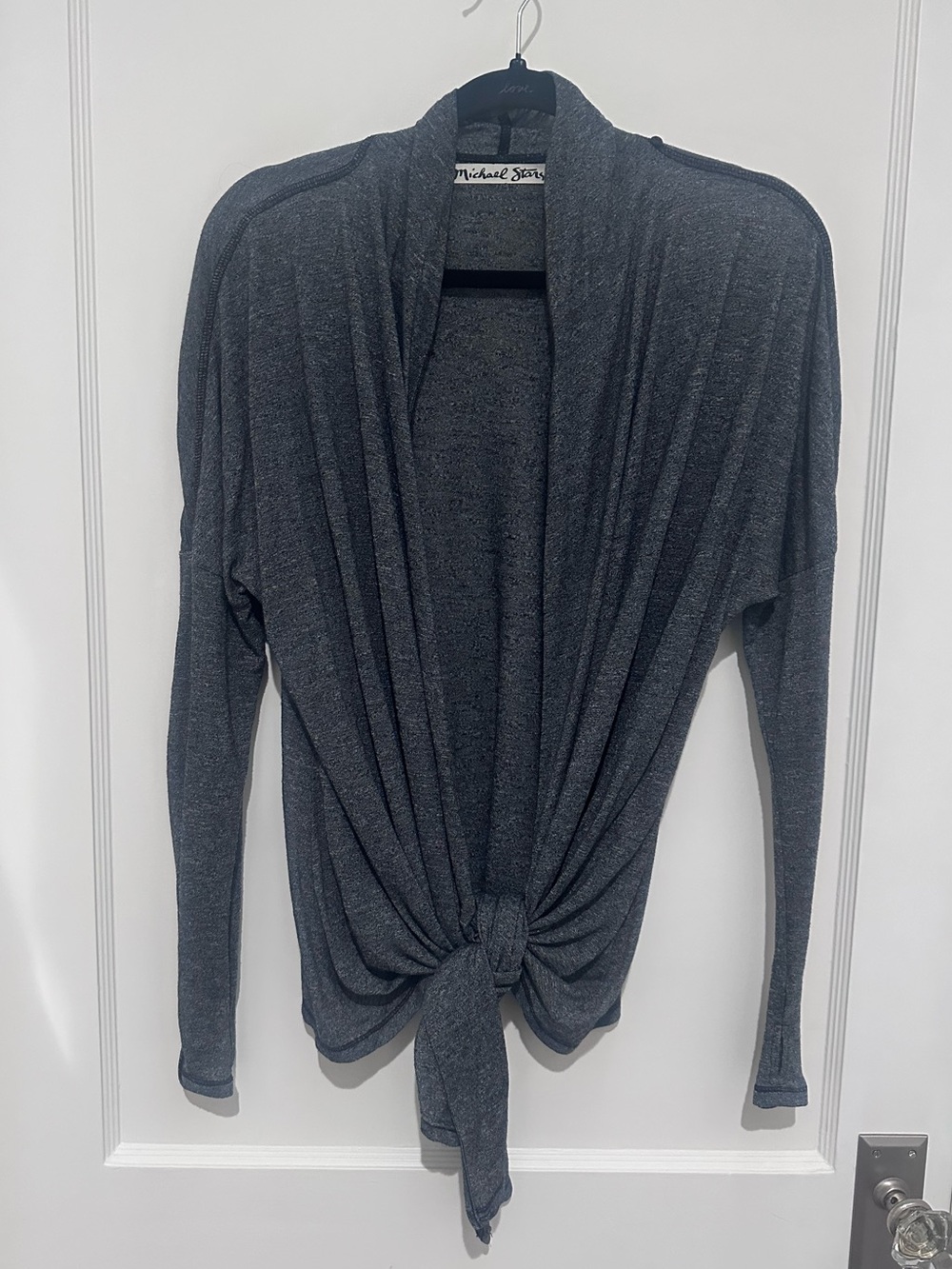 Michael Stars Charcoal Knit Open Cardigan- One Size